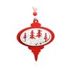 2pcs Red White Christmas Wooden Snowflakes Pendant Handmade Christmas Tree Ornaments  Party Favors
