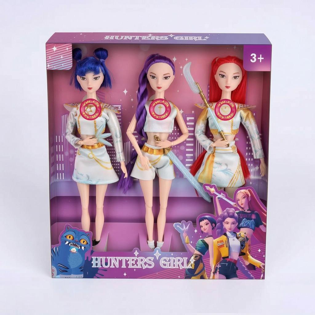 Kpop Demon Hunters Rumi Mira Zoey Articulated Doll With Led Lights And Music For Collectors