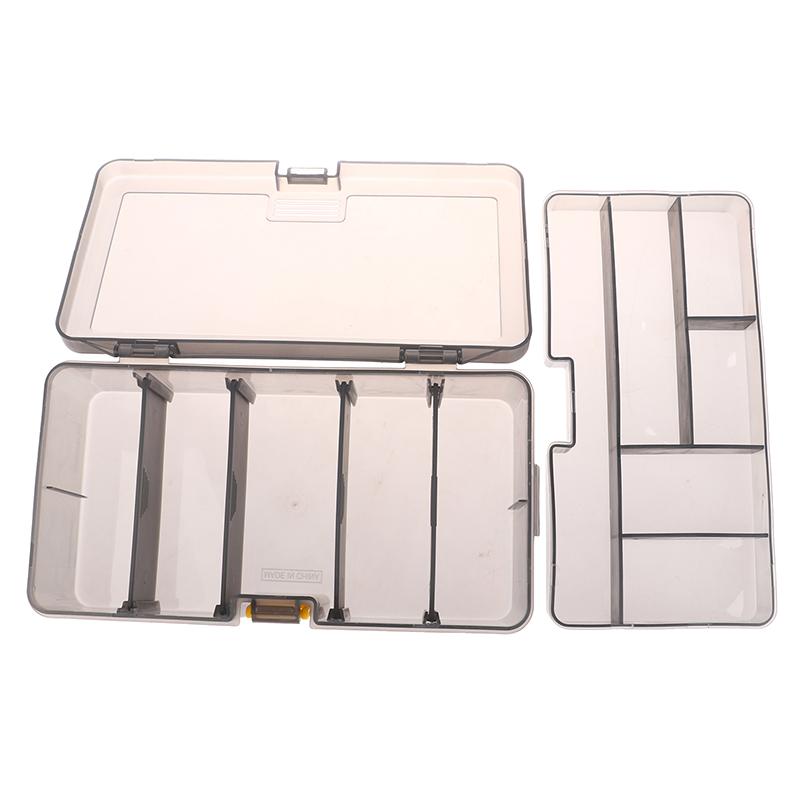 Double Layer Lure Tackle Box Fishing Accessories Adjustable Plastic Fishing Box Fake Bait Hook Tool Storage Boxes Fishings Gear