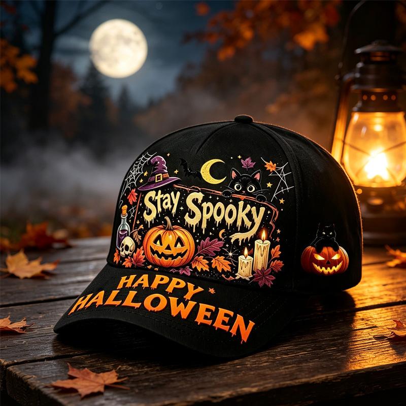 New Halloween themed baseball cap D digital printing ghost skull men's sunscreen hat