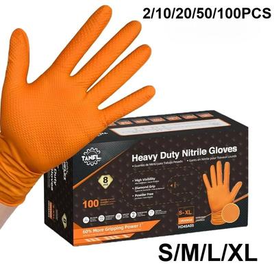 Heavy Duty Disposable Nitril Handschoenen 8Mil Extra Dikke Monteurshandschoen met Gestructureerde Grip Antislip Veiligheidswerkhandschoenen