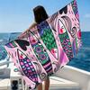 1Pc Pink Cartoon Art Fish Beach Towel Large Towel Super Absorbent Suitable For Beach Vacation Pool Summer Gift For Friends