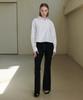 Eonmyuteu Stitch Detail Flared Pants_Black