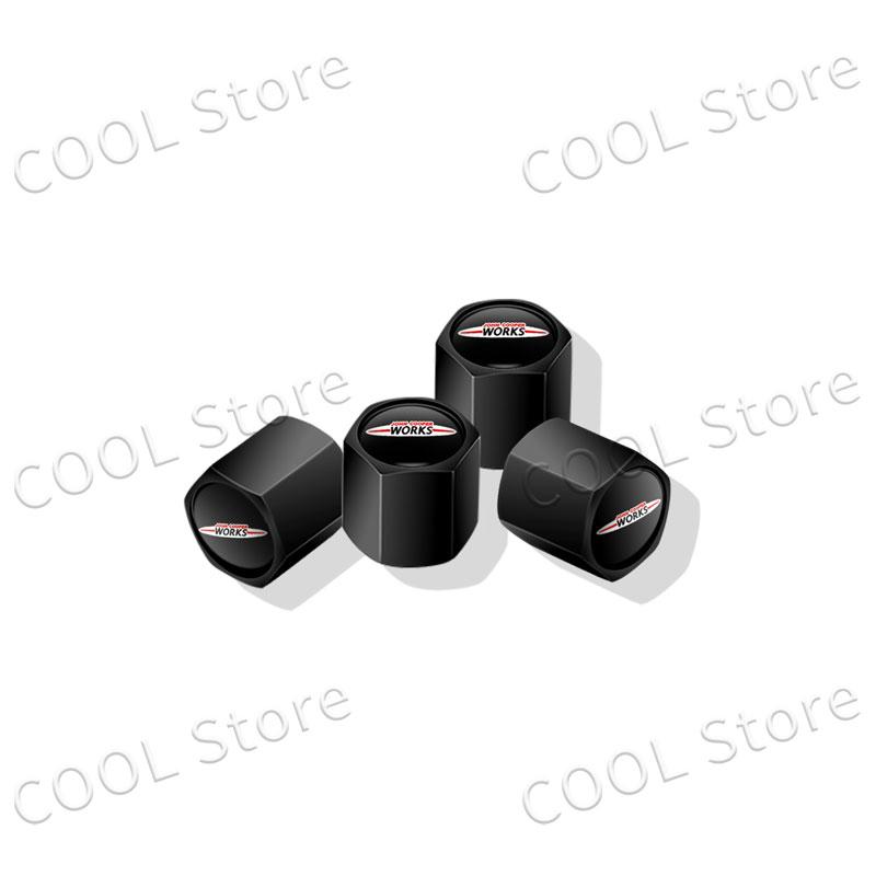 4Pcs Car Styling John Cooper Works Emblem Auto Wheel Tire Air Valve Caps Dust Cover For Mini Cooper S Logo R52 R53 R58 F55 F56K