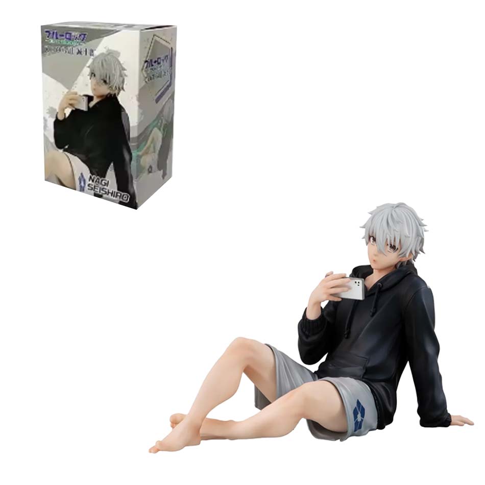 Nieuwe Blue Lock Actiefiguren Nagi Seishiro Anime Figuur Zittend Figuurtje Pvc Verzamelschaalmodel Kinder Poppen Speelgoed Cadeau