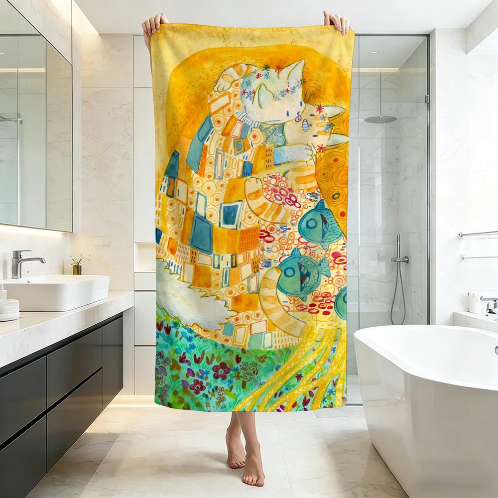 Luxuriöses G-Gustav KlimtS Handtuch Fünf-Sterne-Hotelqualität Umweltfreundliche Ultra-Weiche Dicke Handtücher & Strandtücher