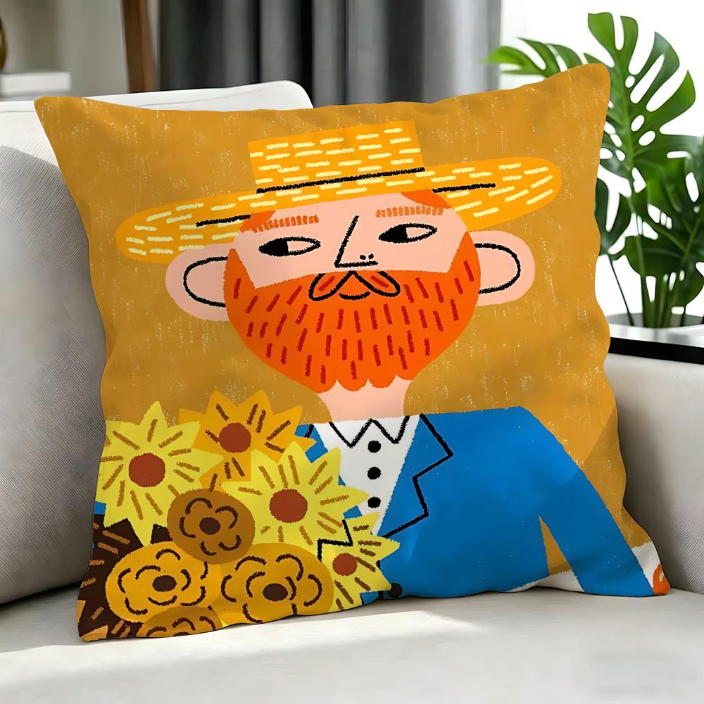 Art VVan Gogh Cushion Cover Cushion Cover Set Pcs x x x Pillowcase Decorative Sofa Home Decor