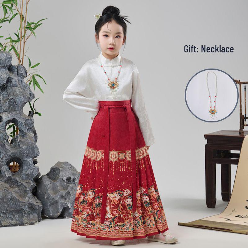 Ma Mian Skirt: New Chinese Style Hanfu Choir & Performance Costume for Girls