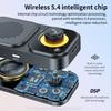 Bluetooth 5.4 Clip Pare-soleil Kit Mains Libres Voiture Récepteur Audio Sans Fil Lecteur Musique MP3 Haut-parleur avec Bouton Support Siri