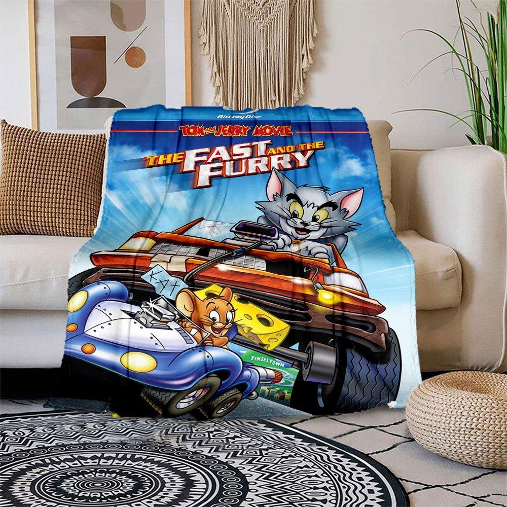 

Tom & Jerry: The Fast and the Furry Blu-rayBlanket Flannel Throw Blanket for Sofa, Bed, Travel, Camping, Office 100x150cm