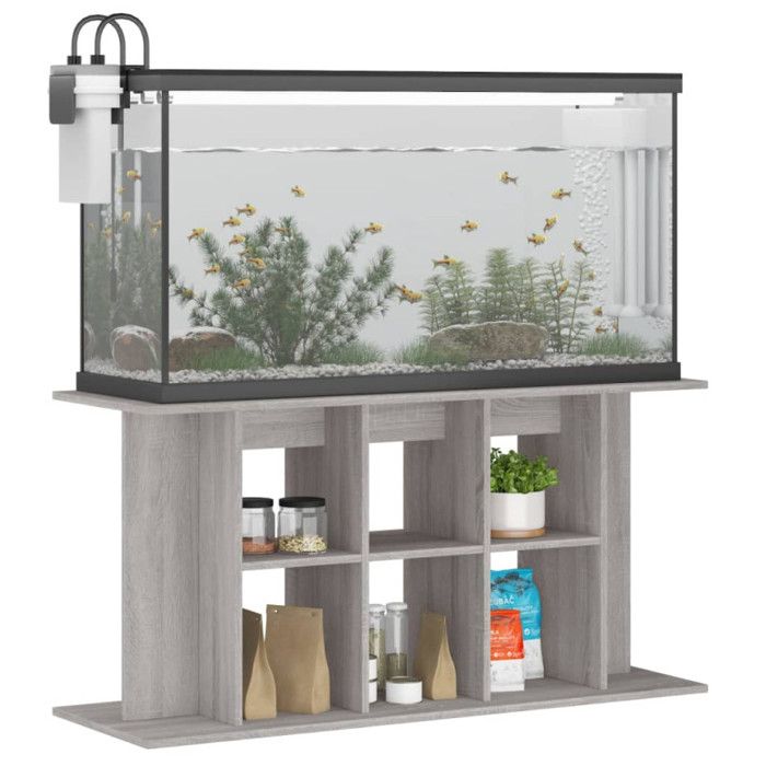 VidaXL Aquarium Stand Sonoma Grey 120x40x60cm Engineered Wood 833597