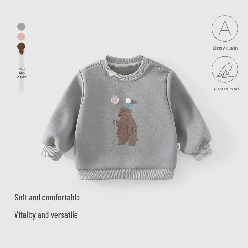 Boys' Autumn Casual Loose Hoodie Pullover - Baby A-Class Outerwear for Going Out