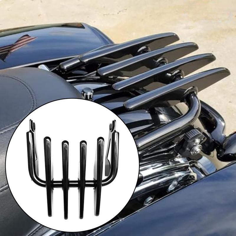 Motorcycle Detachable Sleek Luggage Rack Mounting For Touring Models Luggage Rack Motorcycle Accessories Black Plastic