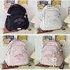 Girl Travel Backpack With Embroidered Letters Wateproof Nylon School Bag For Teens