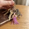 Handmade Jellyfish Patch Keychain Rhinestone Beads Bag Charm Handmade Keychain  Holiday Gift