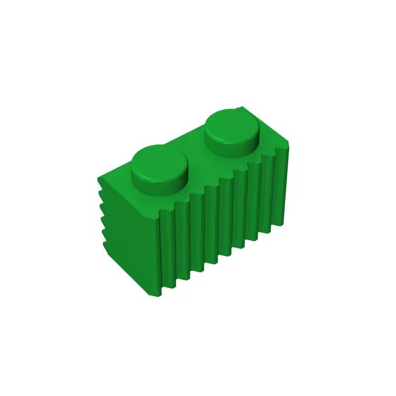 

50pcs 2877 Modified 1 x 2 with Grille Fluted Bricks Collections Bulk Modular GBC Toys For Technical MOC DIY Building Blocks Comp 50pcs зелёный