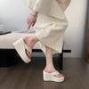 Fashion Women's Clip Toe Wedge Flip Flops 2025 Summer High Quality Platform Beach Sandals Woman Thick Sole Slippers Slides Zapatos Mujer