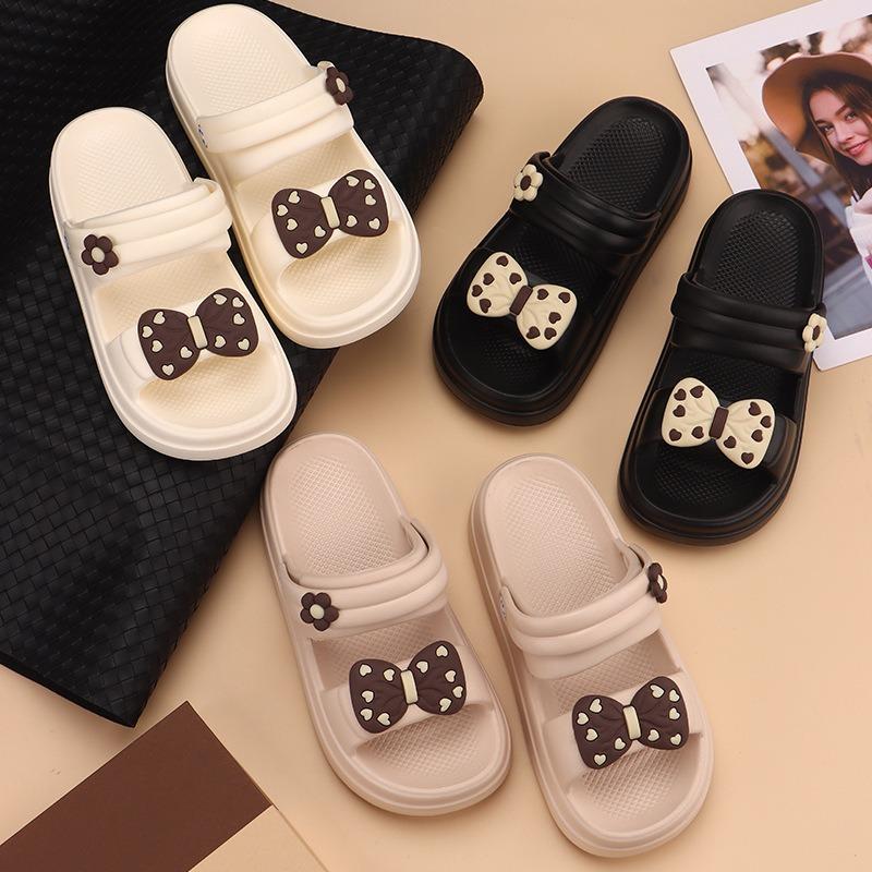 Slippers women's summer outer wear new beach thick-bottomed non-slip two wear fashionable flat-bottomed cool slippers