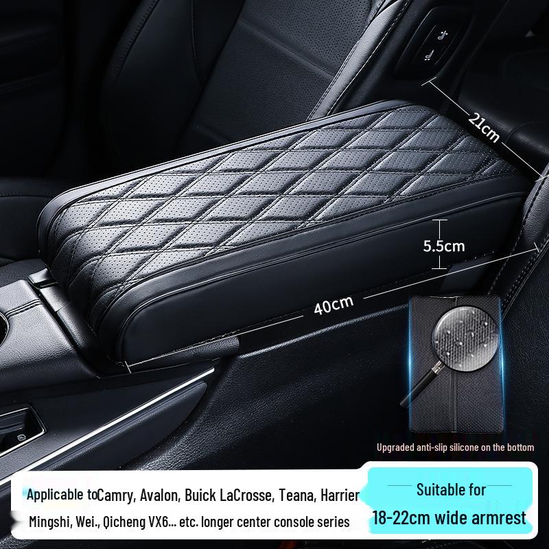 Extra lange 40 cm Armlehnenbox-Auflage für Avalon/Camry - Erhöhungspad mit Taschentuchboxhalter