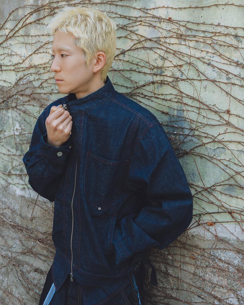Karactor Nep Denim Zip-Up Jacket / Indigo