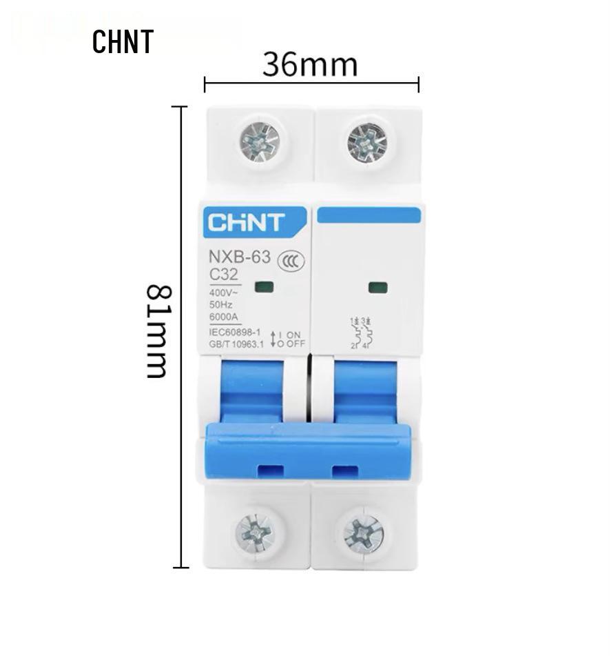 Zhengtai NXB-631P Miniature Circuit Breaker: 2P Household, 3P 63A, 4P 32A Electric Switch