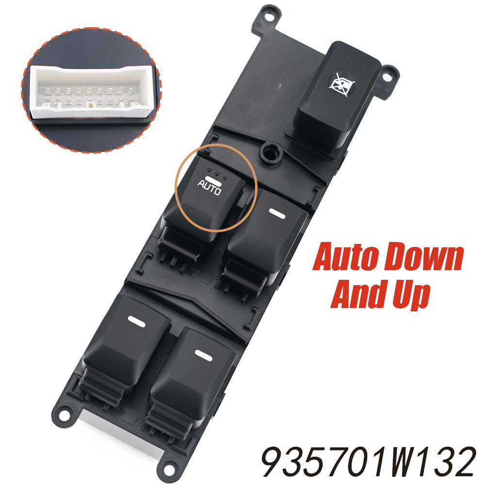 935701W130 For Kia Rio 2012 2013- 2016 Power Window Switch Master Control Panel 16PIN 18PIN Auto Down Up Window Regulator Switch