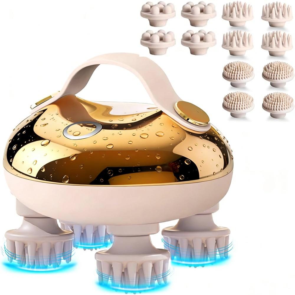 2026 Enhanced Scalp Massager with Red Light Therapy & 12 Detachable Kneading Tentacles