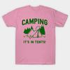 T Shirt Women Funny Camping Is In Tents Harajuku Print Kawaii Tshirt Summer Short Sleeve Female T-Shirt Top Tee