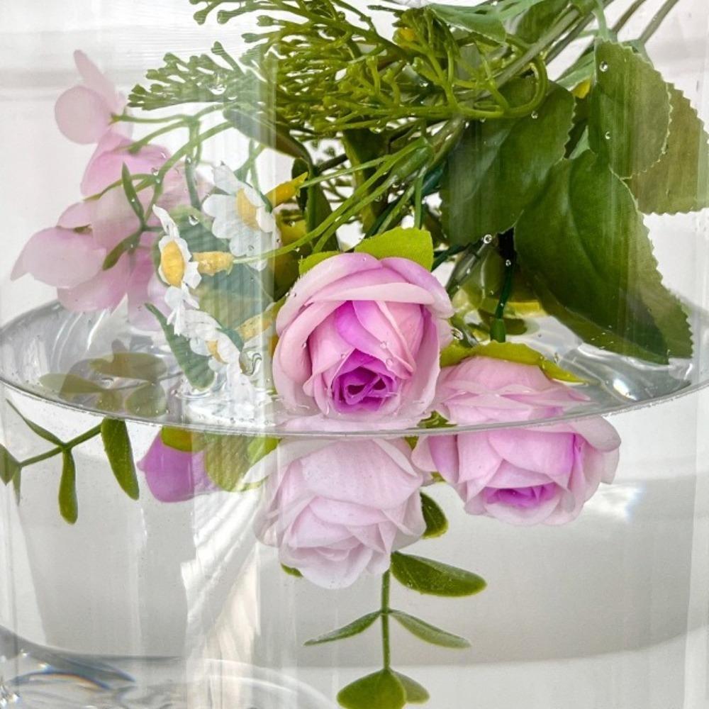 Simulated Artificial Flowers Hydrangea Daisy Silk Rose Bouquet Wedding Backdrop