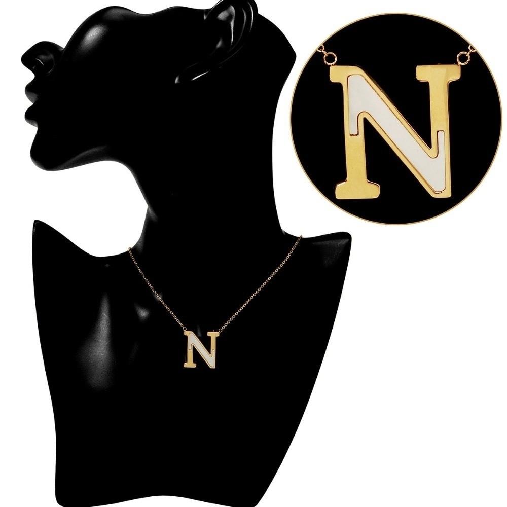 Combination Name Uppercase Pendant Necklace English Letter Couple Clavicle Chain  Summer