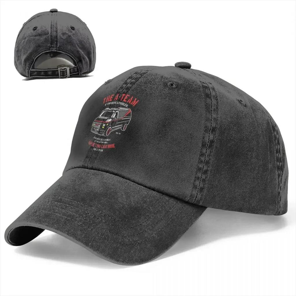 De A-Team Baseballpetten Retro Verweerd Gewassen Zonneklep Uniseks Buitenactiviteiten Verstelbare Petten Pet