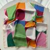 Luxury Satin Imitation Print Silk Scarf Square Women Neck Scarves Wrap Headkerchief Beach Hair Band Foulard Female Bandana
