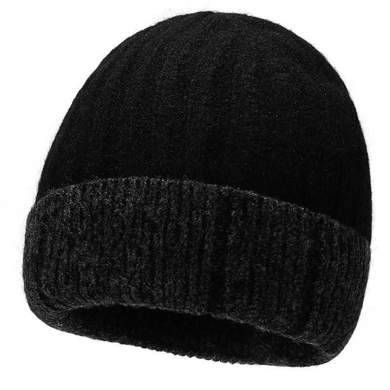 Winter Cashmere Wool Hat Warm Cold-Proof Knitted Hat Scarf Gloves Hat Three-Piece Set