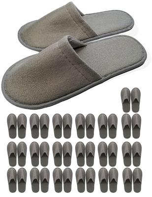 Disposable Individually Luxury Hotel Guest Set of 20 20 Pi&C Slippers, Wrapped, Commercial-Grade, Slippers, Slippers, Large, (Khaki Gray, Pairs)