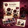 Relaxing Stress Relief Art Kits 12 Zodiac Signs DIY Beaded Garden Kit, 3D Astrology Flower Craft Easy for Beginners Handmade Bead Kit Beginners,
