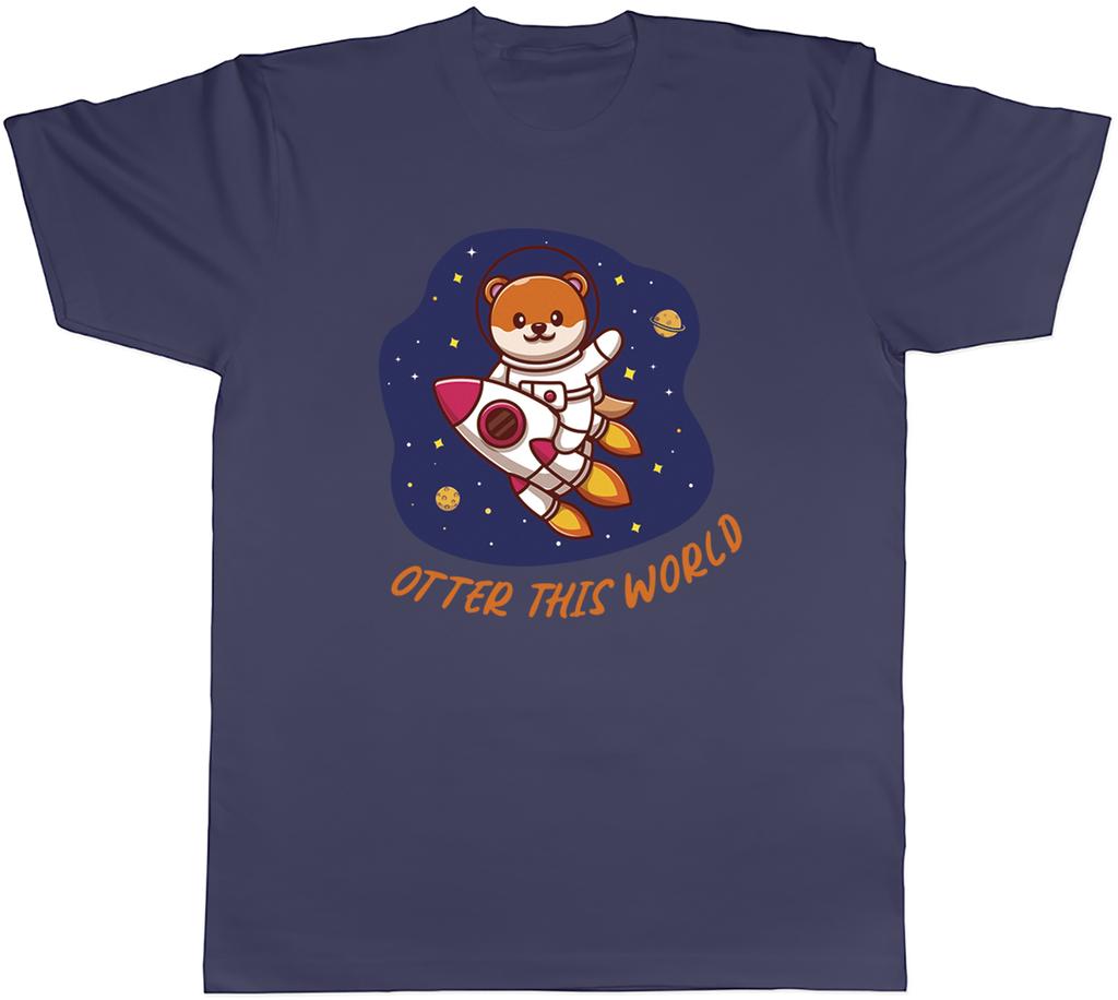 Funny Otter this World Unisexs TShirt Outter Space Galaxy Universe Tee Gift