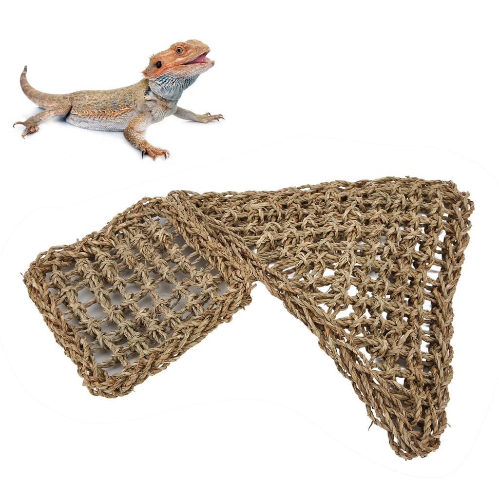 Lizard Climbing Hammock Climbing Pet Entertainment Triangular Seagrass Jungle Vines Hammock