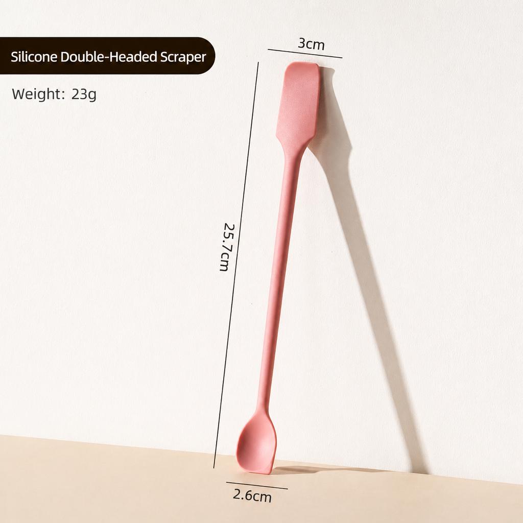 Dual-Head Silicone Spatula Heat Resistant Long Handle