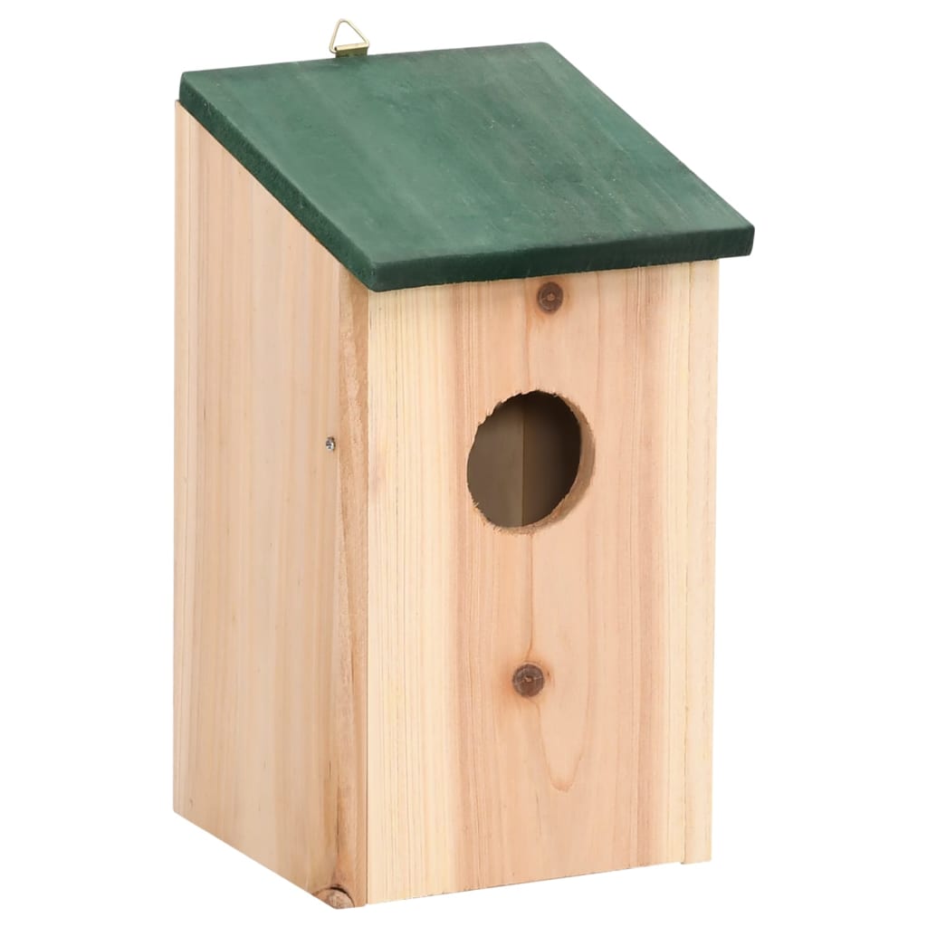 vidaXL Birdhouses 4 Pcs. Wood 12x12x22 Cm