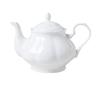 English Style White Ceramic Coffee Set: 7-Piece Bone China Cup, Pot, Saucer & Spoon.
