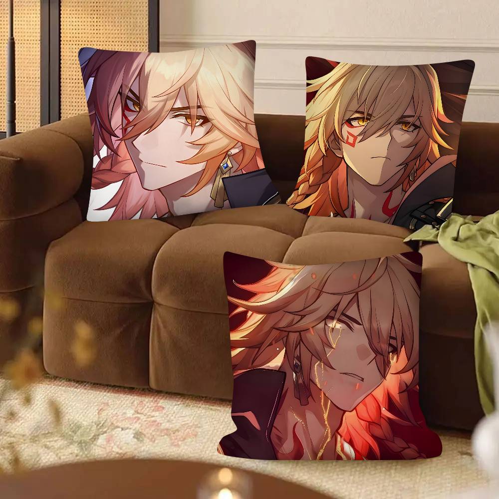 1pc Game Honkai Star Rail Anime Mydei Pillow Case Fashion Square Pillowcase Bedroom Sofa Room Ins Decoration Leisure