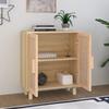 VidaXL Buffet Marron 60x30x70 cm Bois de pin massif et rotin naturel 345632