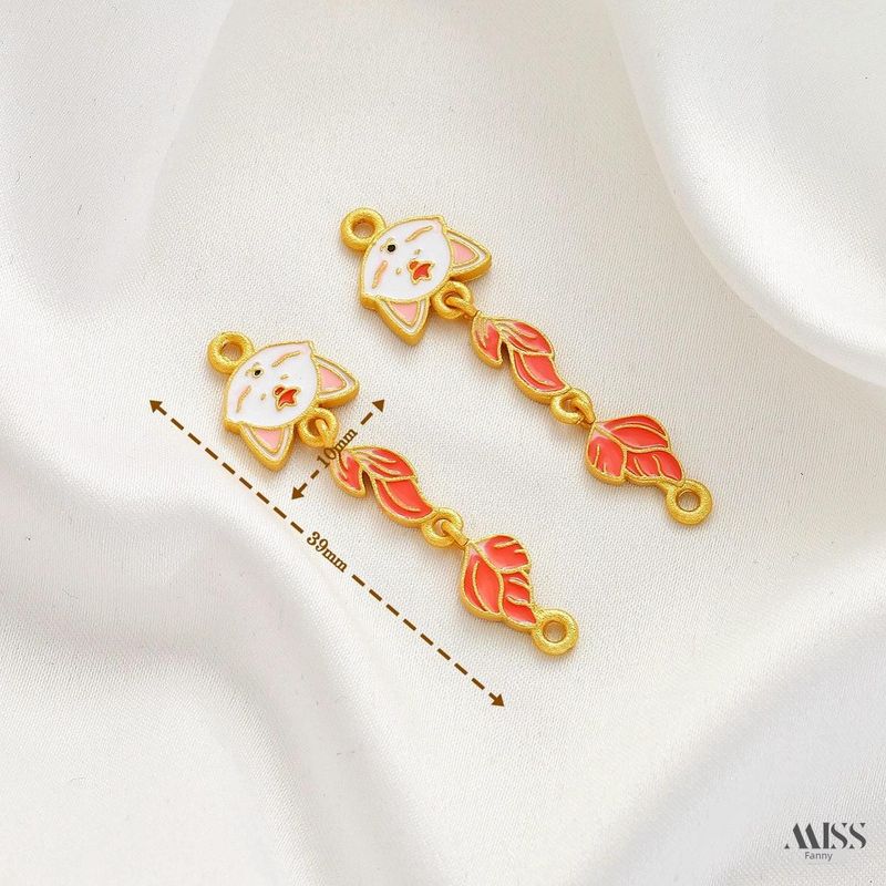 

Sand Jinqiang Color Protection Safe Joy Nine Tail Fox String Chain Fishtail Large Hole Pendant DIY Bracelet Necklace Accessories Nine-tailed fox chain 1