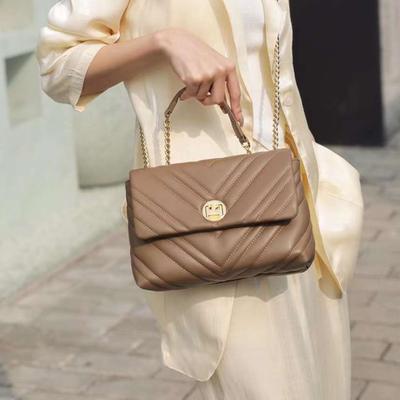 Bolso bandolera de mujer de primavera de alta gama sensible al cuero, bolso de mano, bolso de cadena para ir al trabajo