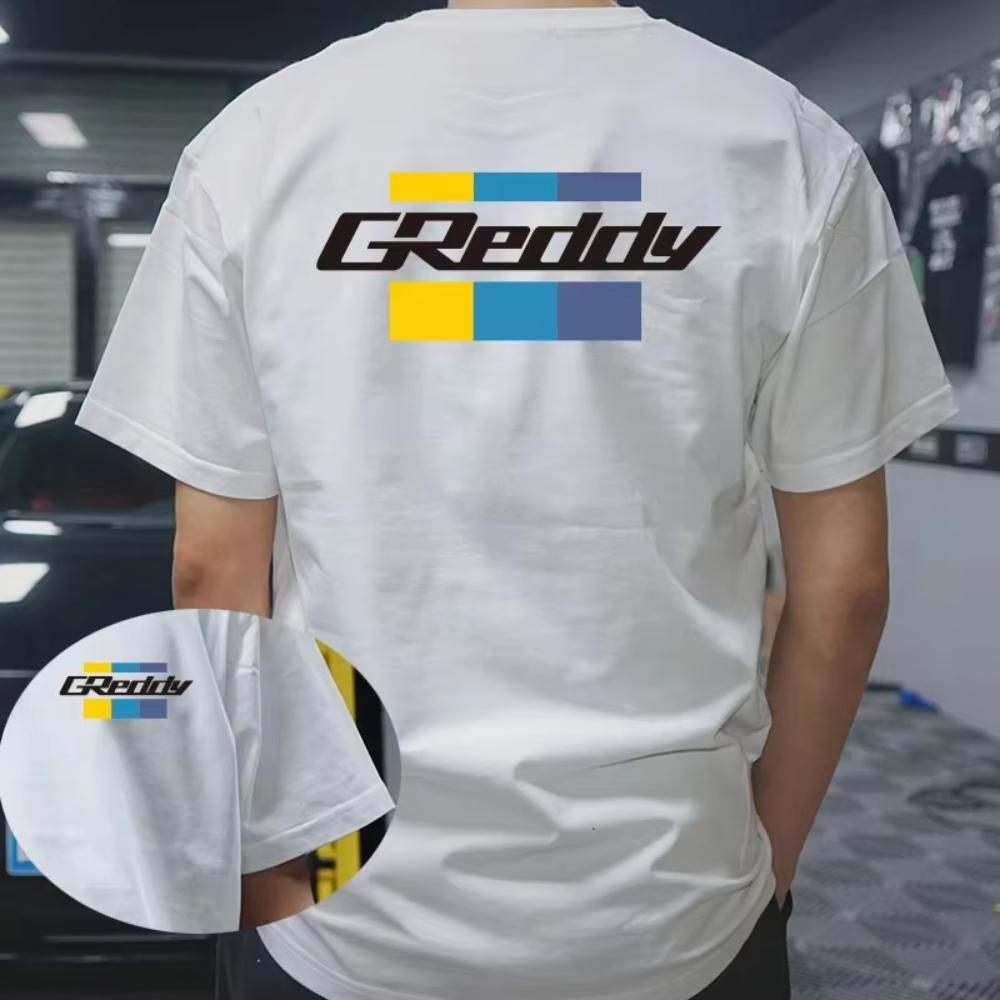 2026 Summer Fashion Unisex T Shirt Cotton Short Sleeve GReddy Turbo System Print T Shirt Oversized T Shirts Unisex Clothing Simple Tee
