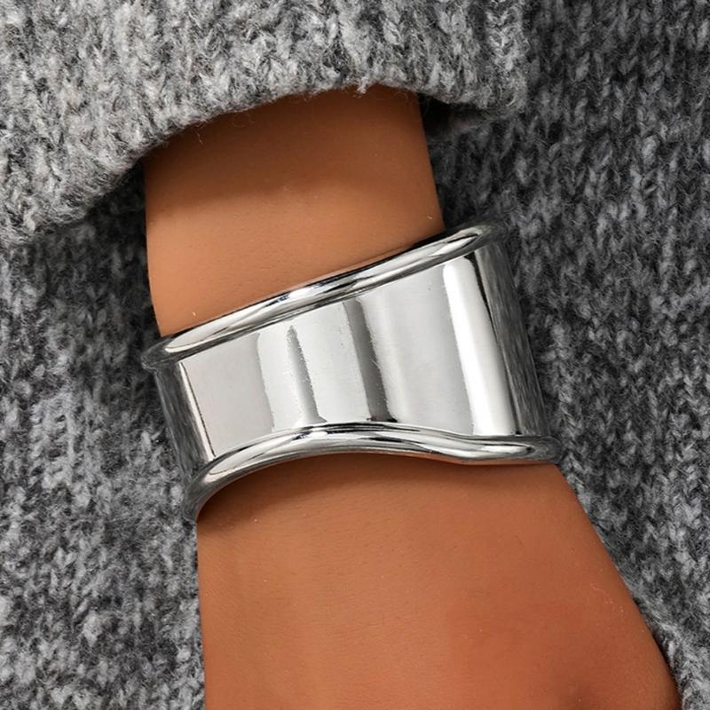 Fashionable Wide Opening Bracelet Irregular Bracelet Irregular Shape Wristlet Unique Wide Cuff Bracelet for Women Girls