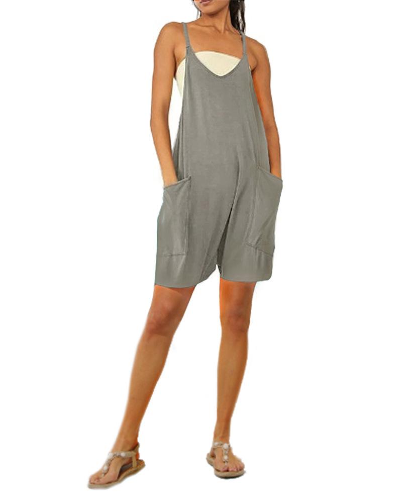 Женские брюки на подтяжках с карманом на молнии — фото 35