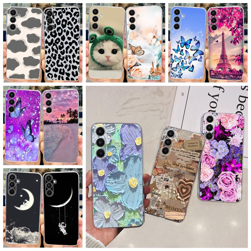 Silicone Case For Samsung Galaxy M34 5G Cases Fashion Cartoon Pattern Phone Cover For Samsung M34 5G SM-M316B Soft Transparent
