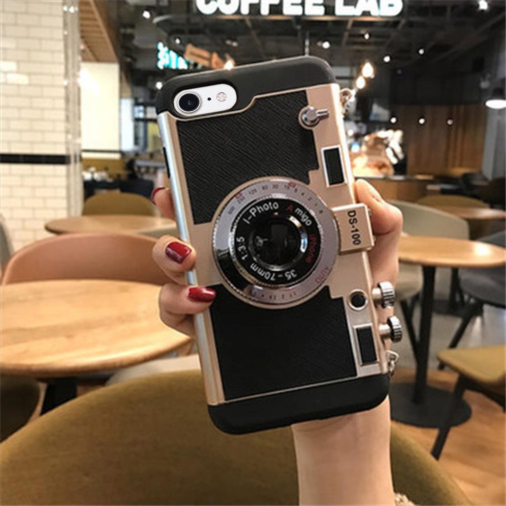 3D Retro Camera Silicone Mobile Phone Case For  11 / 7 / 8 / 6 / 4