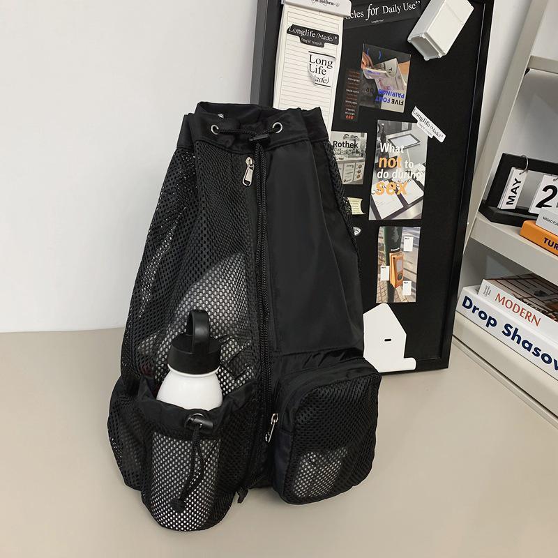 Mesh Drawstring Backpack with Wet Bag for Swimming, Beach, Gym & Workout Equipment